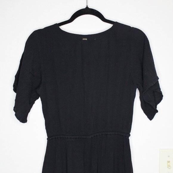 O'NEILL Dress Women's Size Small Black Maxi Layered Flutter Sleeve Tie Waist - Picture 9 of 12